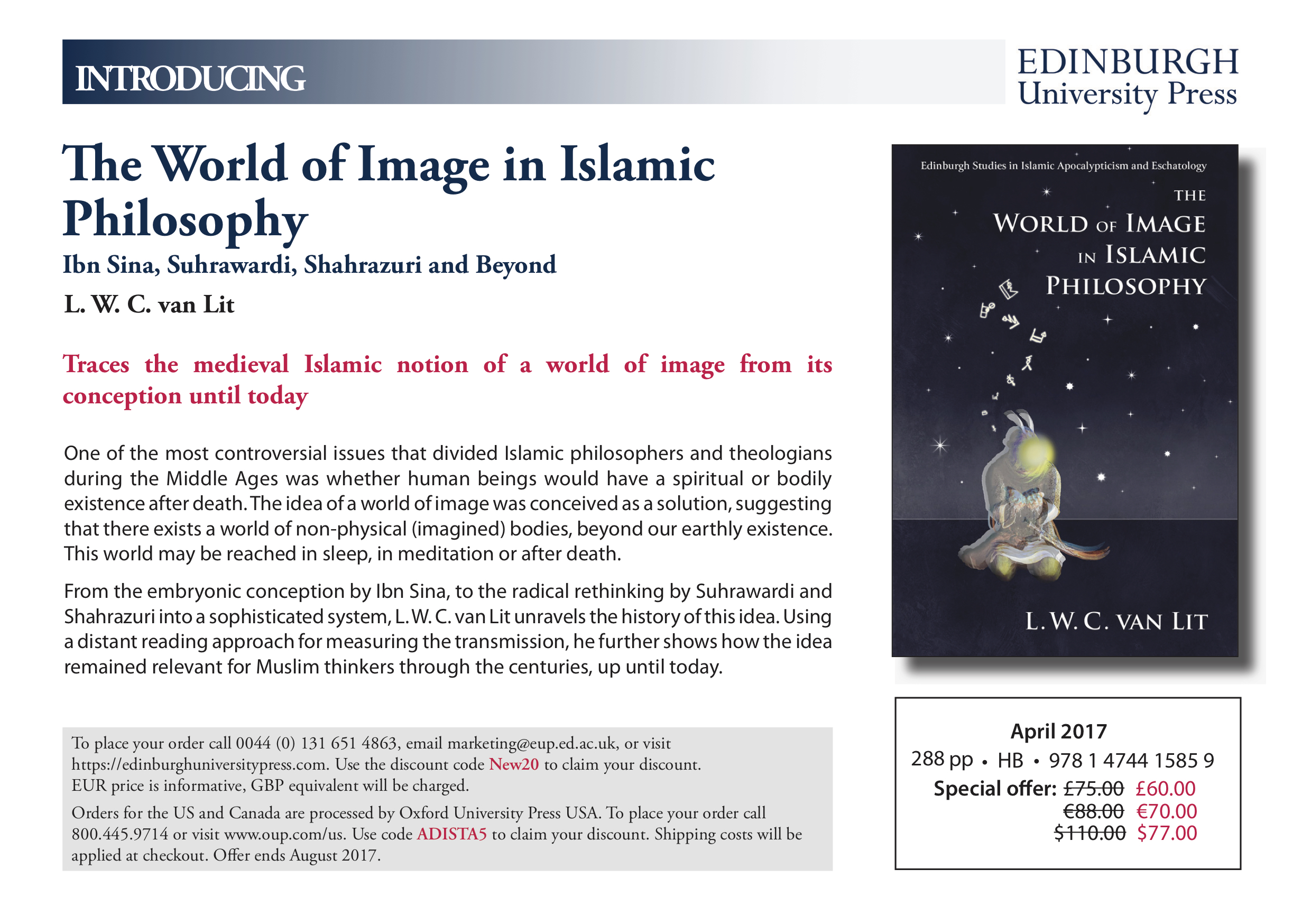 Flyer The World of Image in Islamic Philosophy – The Digital Orientalist
